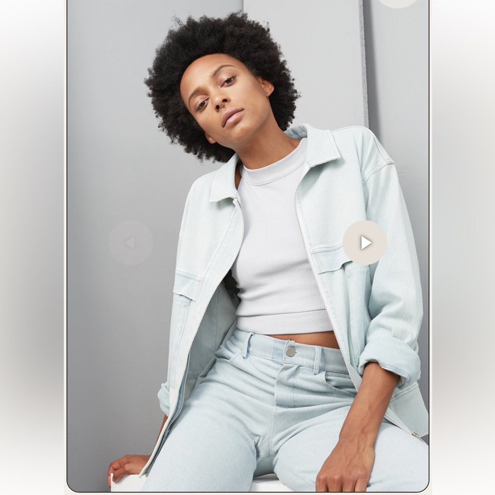 NWOT! HEMSMITH ASHER DENIM JACKET LIGHT WASH WOMENS OVERSIZED FIT gorgeous!